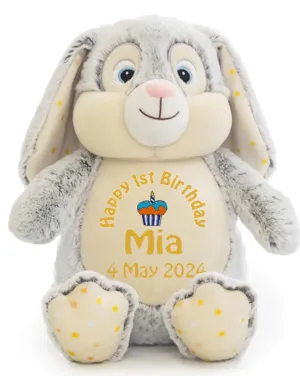 1st Birthday Yellow Star Bunny