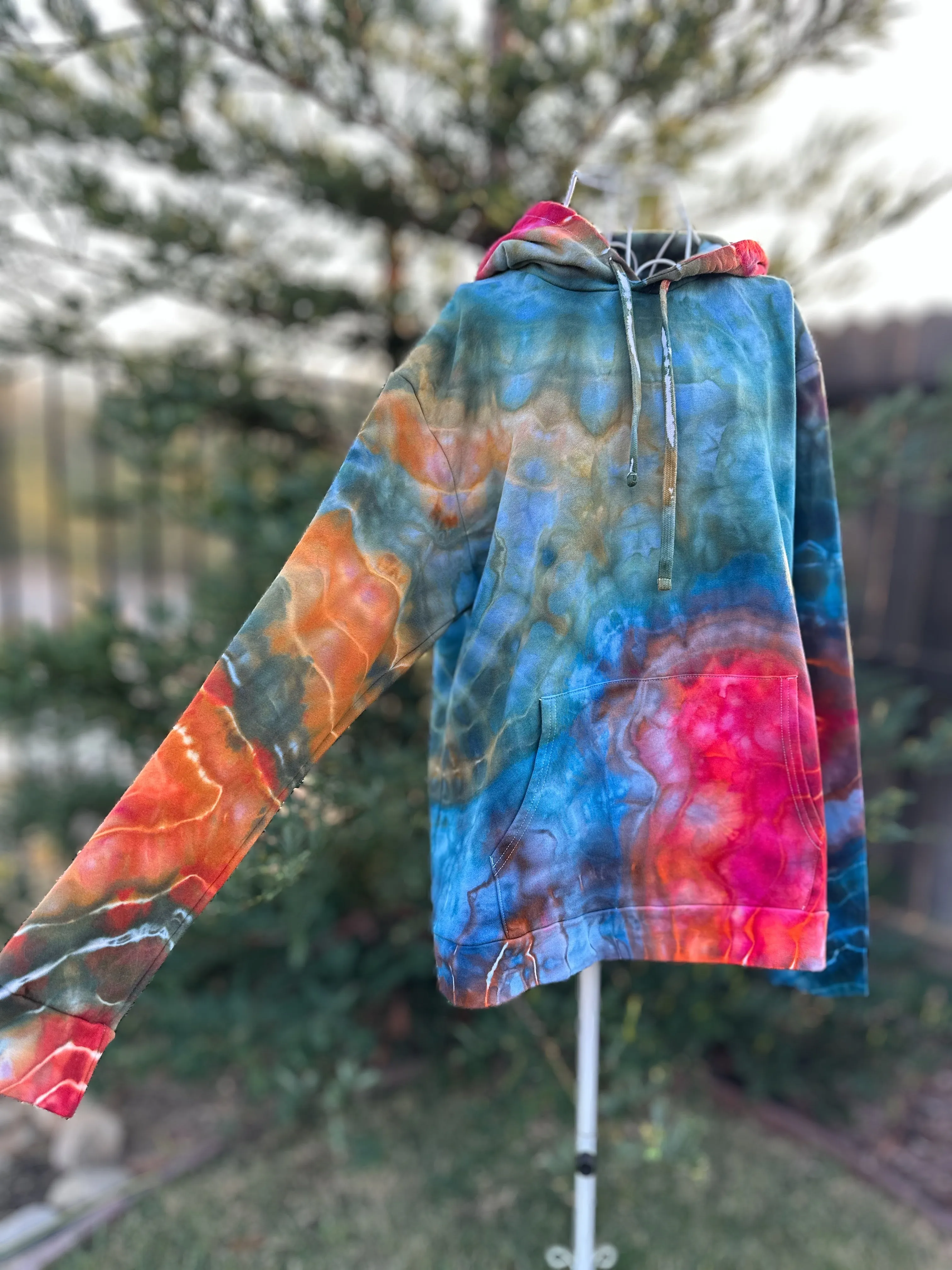 2 Custom Geode Hoodies and Geode Mushroom Moon Lounge Set for Heather