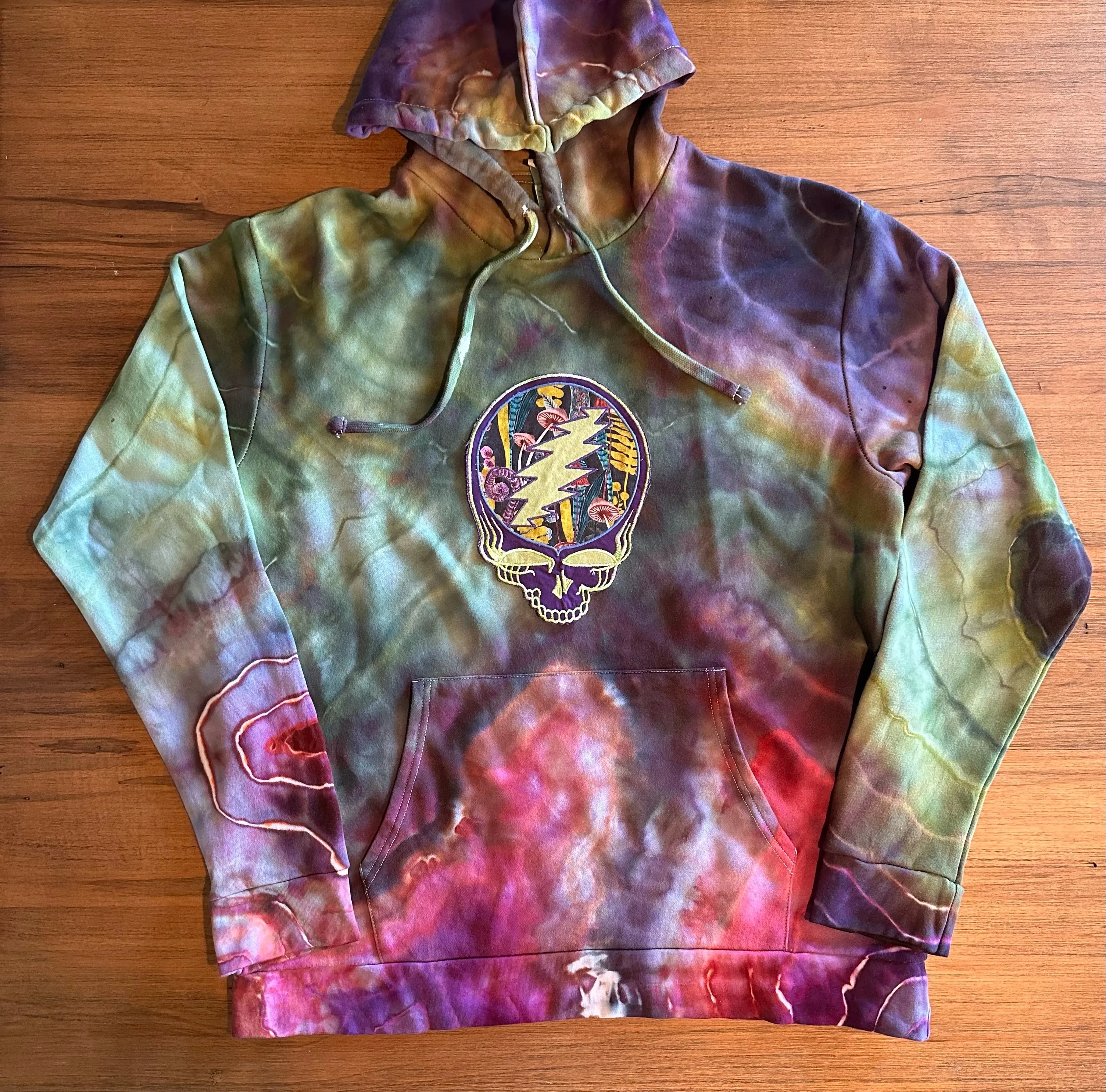 2 Custom Geode Hoodies and Geode Mushroom Moon Lounge Set for Heather
