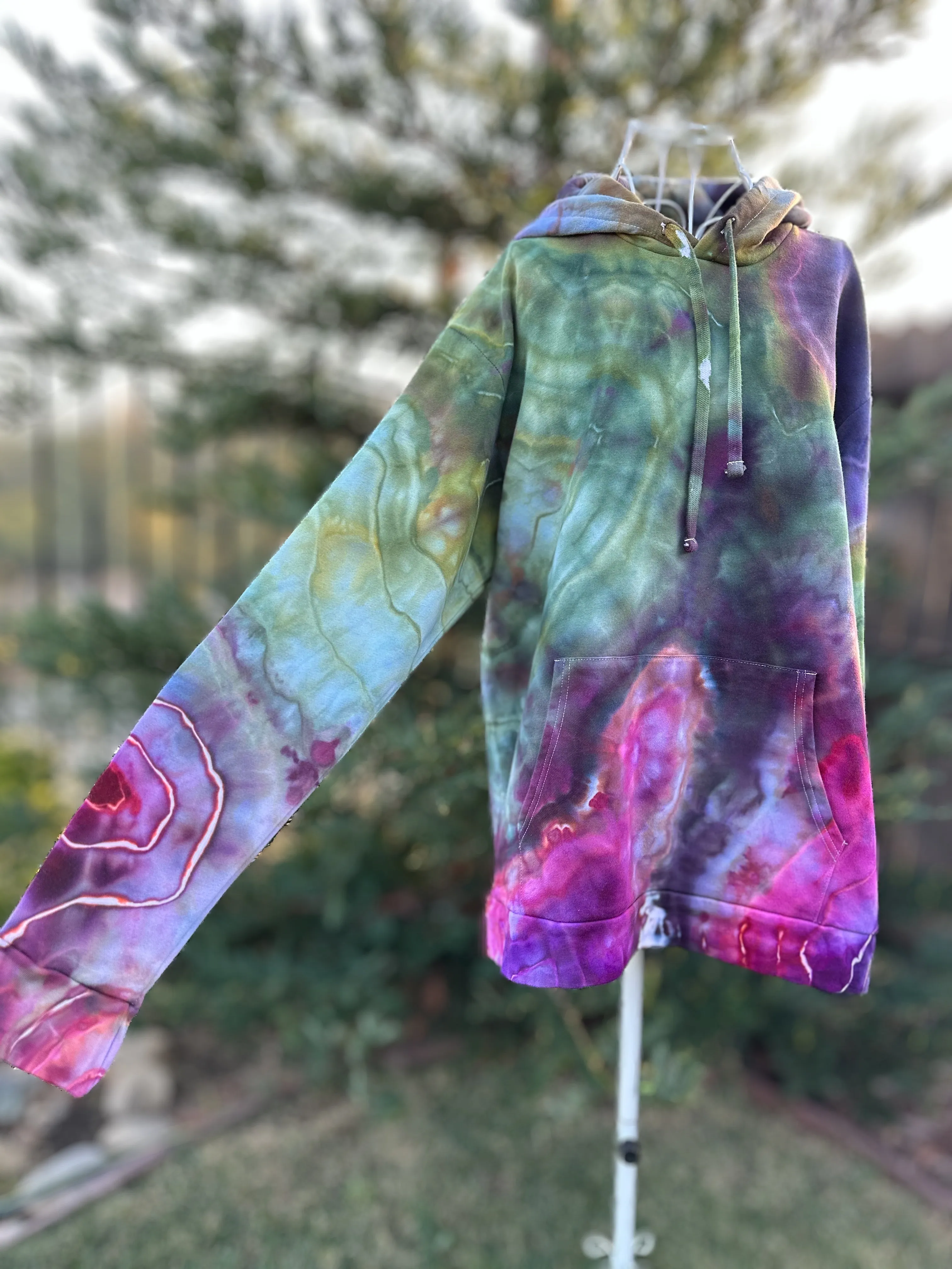 2 Custom Geode Hoodies and Geode Mushroom Moon Lounge Set for Heather