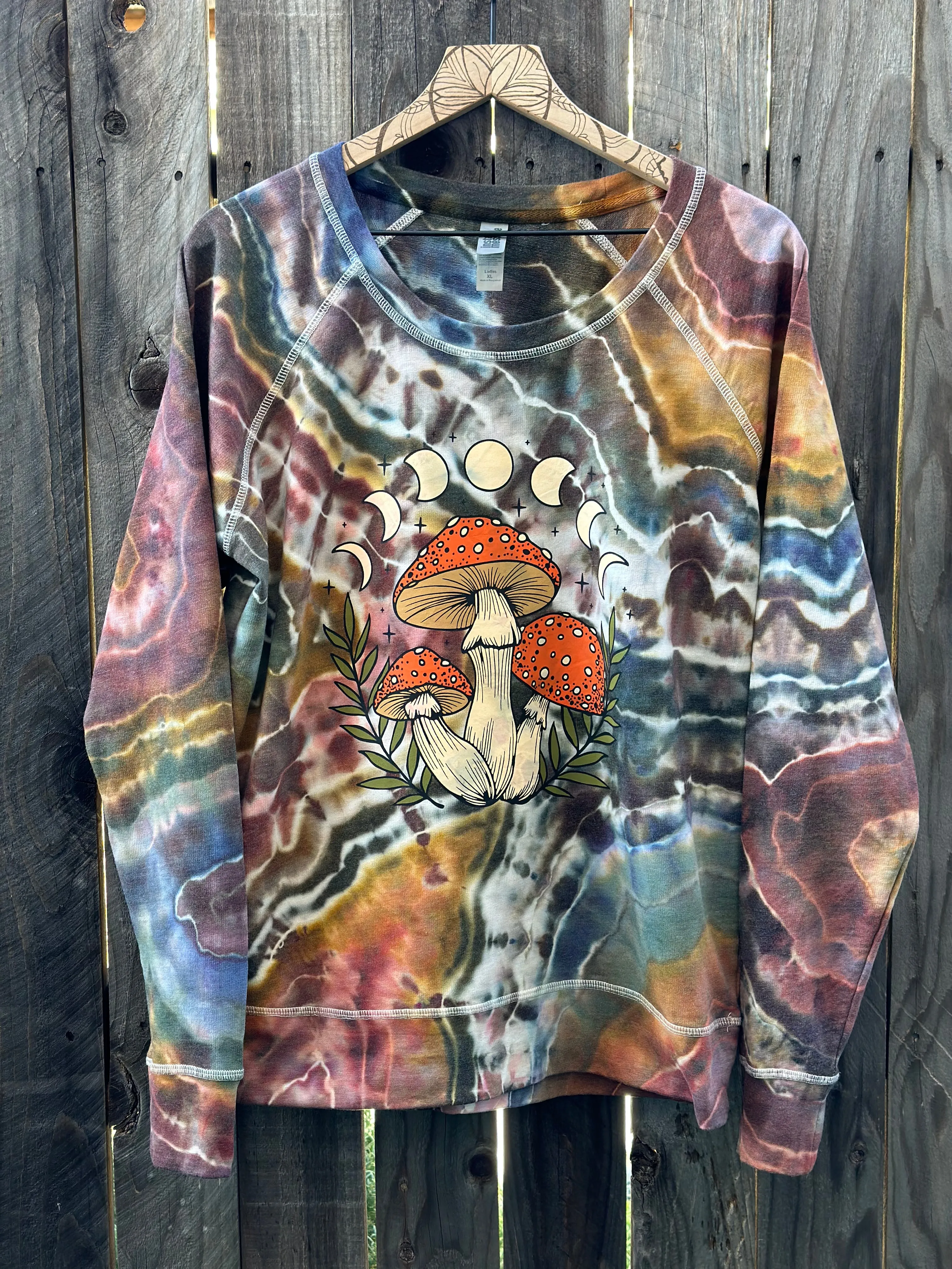 2 Custom Geode Hoodies and Geode Mushroom Moon Lounge Set for Heather