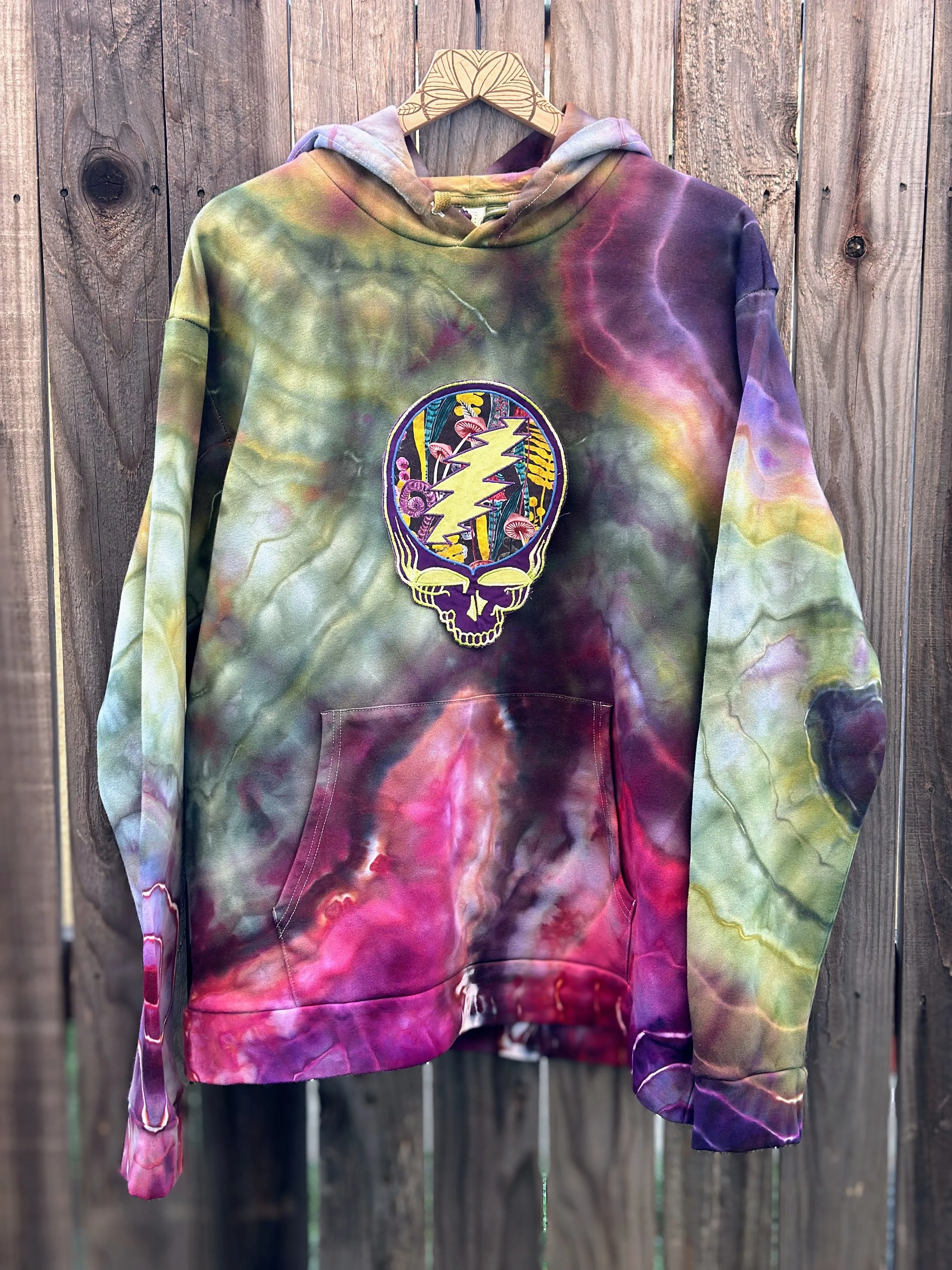 2 Custom Geode Hoodies and Geode Mushroom Moon Lounge Set for Heather