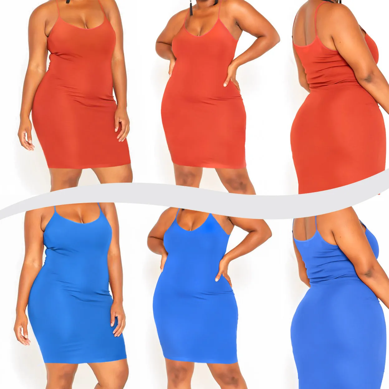 2-Pack: Mystery Deal: Ladies Seamless Long Poly Camisole Dress