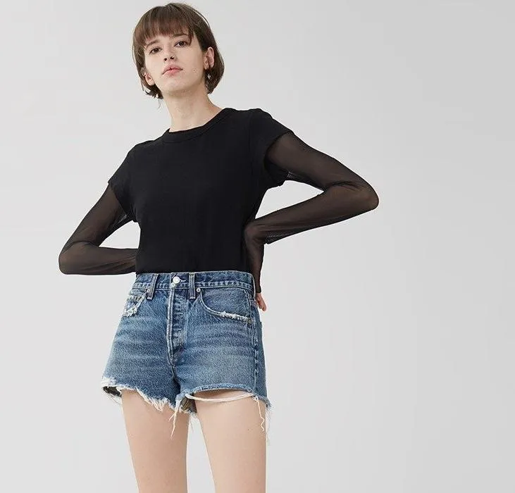 AGOLDE - Parker Vintage Cut-Off Short in Rock Steady