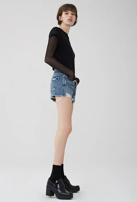 AGOLDE - Parker Vintage Cut-Off Short in Rock Steady