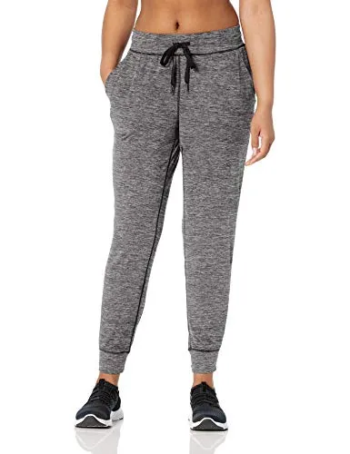 Amazon Essentials Women's Brushed Tech Stretch Jogger Pant, Dark Grey Spacedye, X-Large