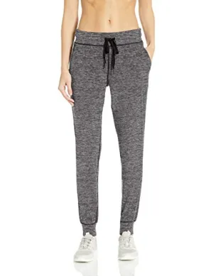 Amazon Essentials Women's Brushed Tech Stretch Jogger Pant, Dark Grey Spacedye, X-Large