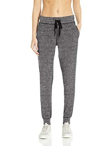 Amazon Essentials Women's Brushed Tech Stretch Jogger Pant, Dark Grey Spacedye, X-Large