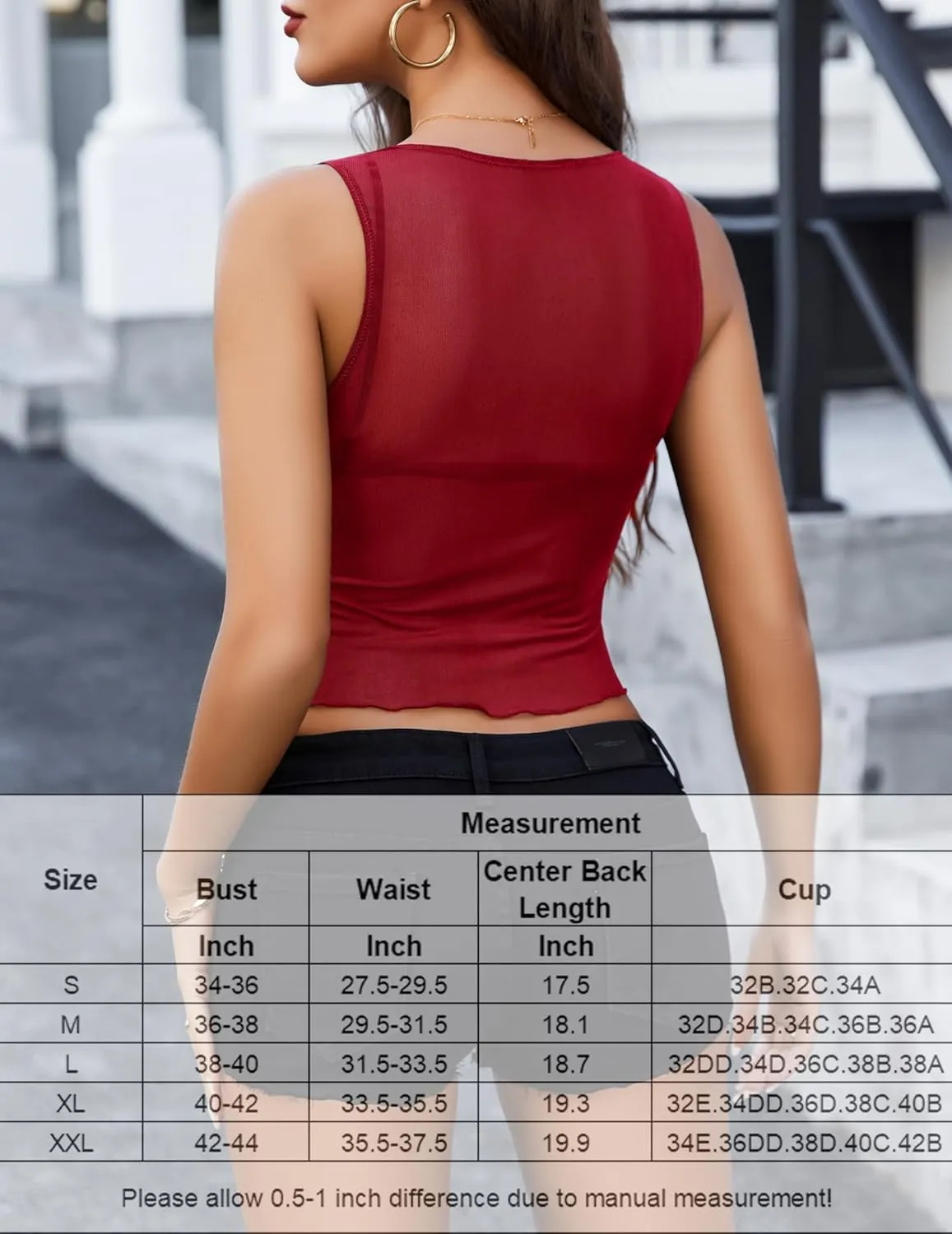 Avidlove Mesh Tank Top for Women Sexy Sheer Tops Sleeveless See Through Y2K Lace Going Out Crop Tank Tops