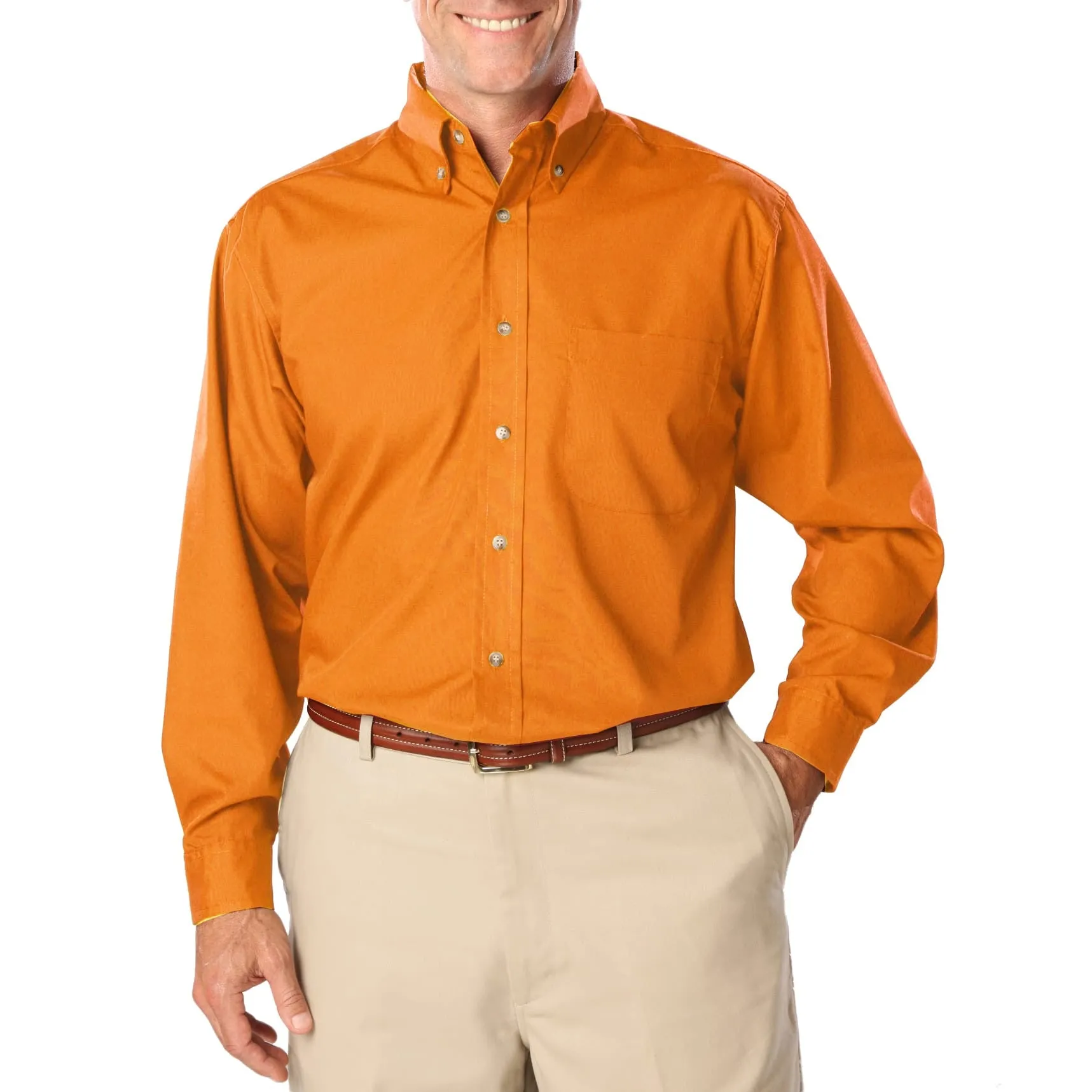 Blue Generation Men's TALL Long Sleeve Easy Care Poplin Shirt