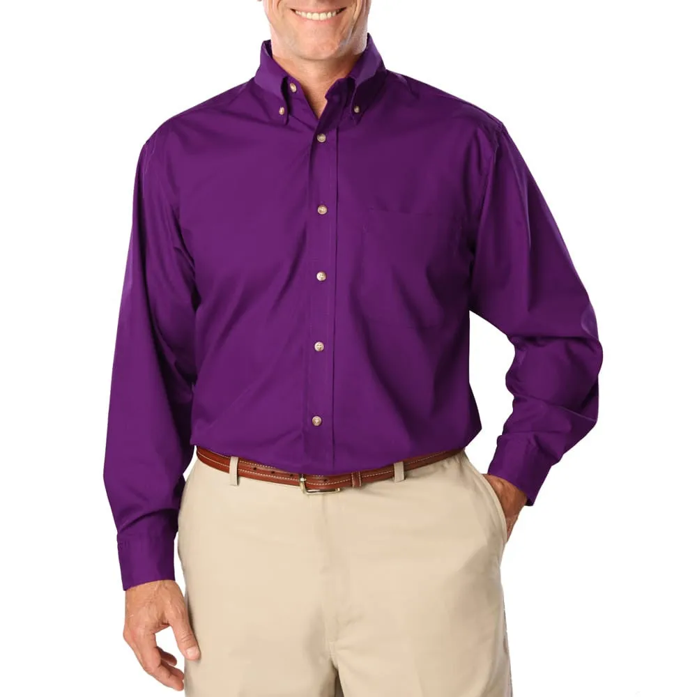 Blue Generation Men's TALL Long Sleeve Easy Care Poplin Shirt