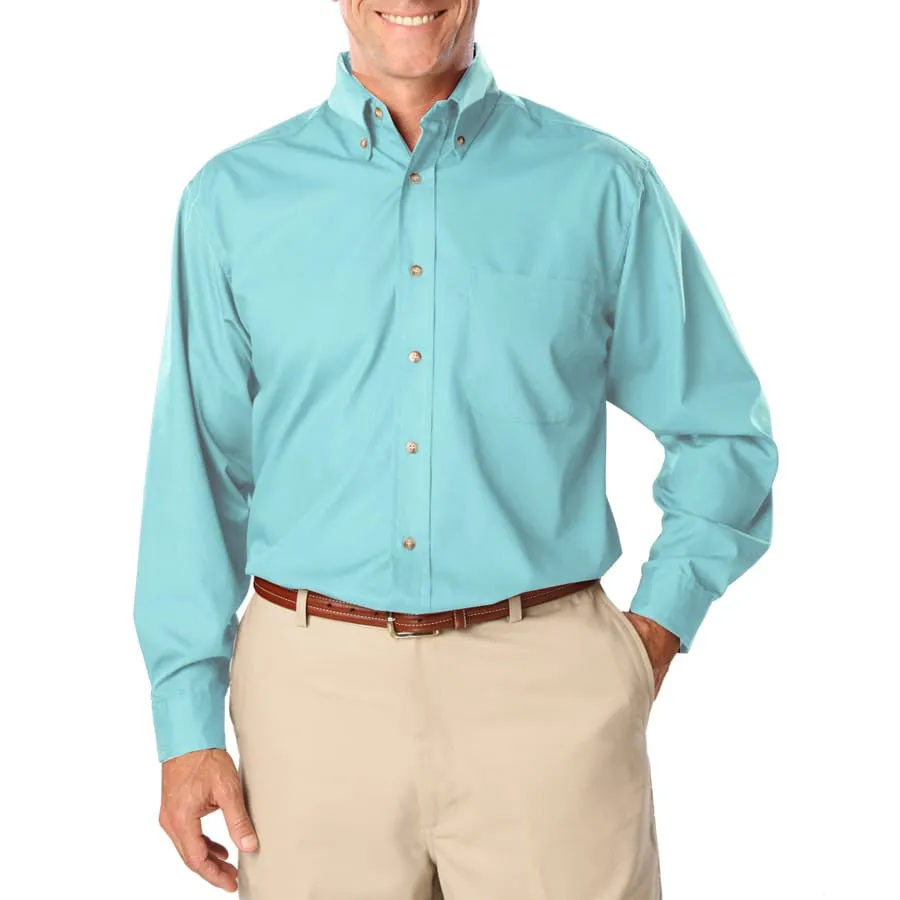 Blue Generation Men's TALL Long Sleeve Easy Care Poplin Shirt