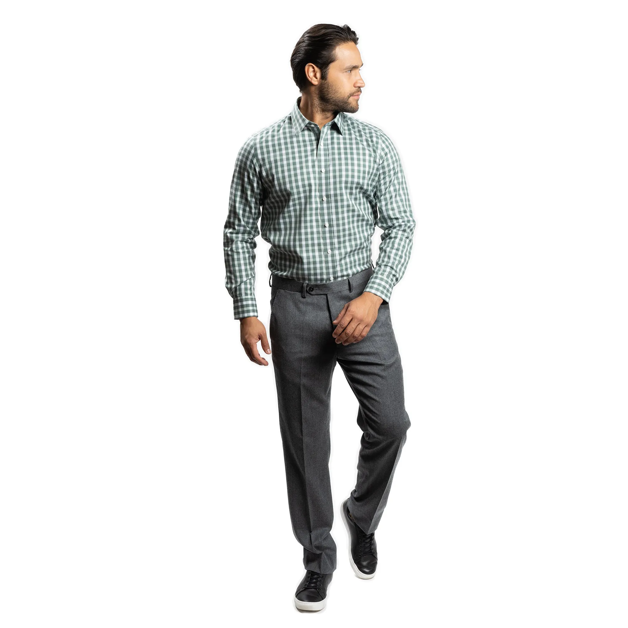 Easy Care Everyday Shirt - Olive Plaid