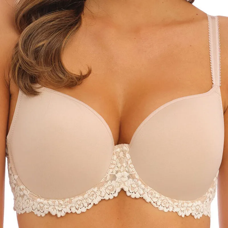 Embrace Lace Contour Bra Naturally Nude Ivory - Wacoal