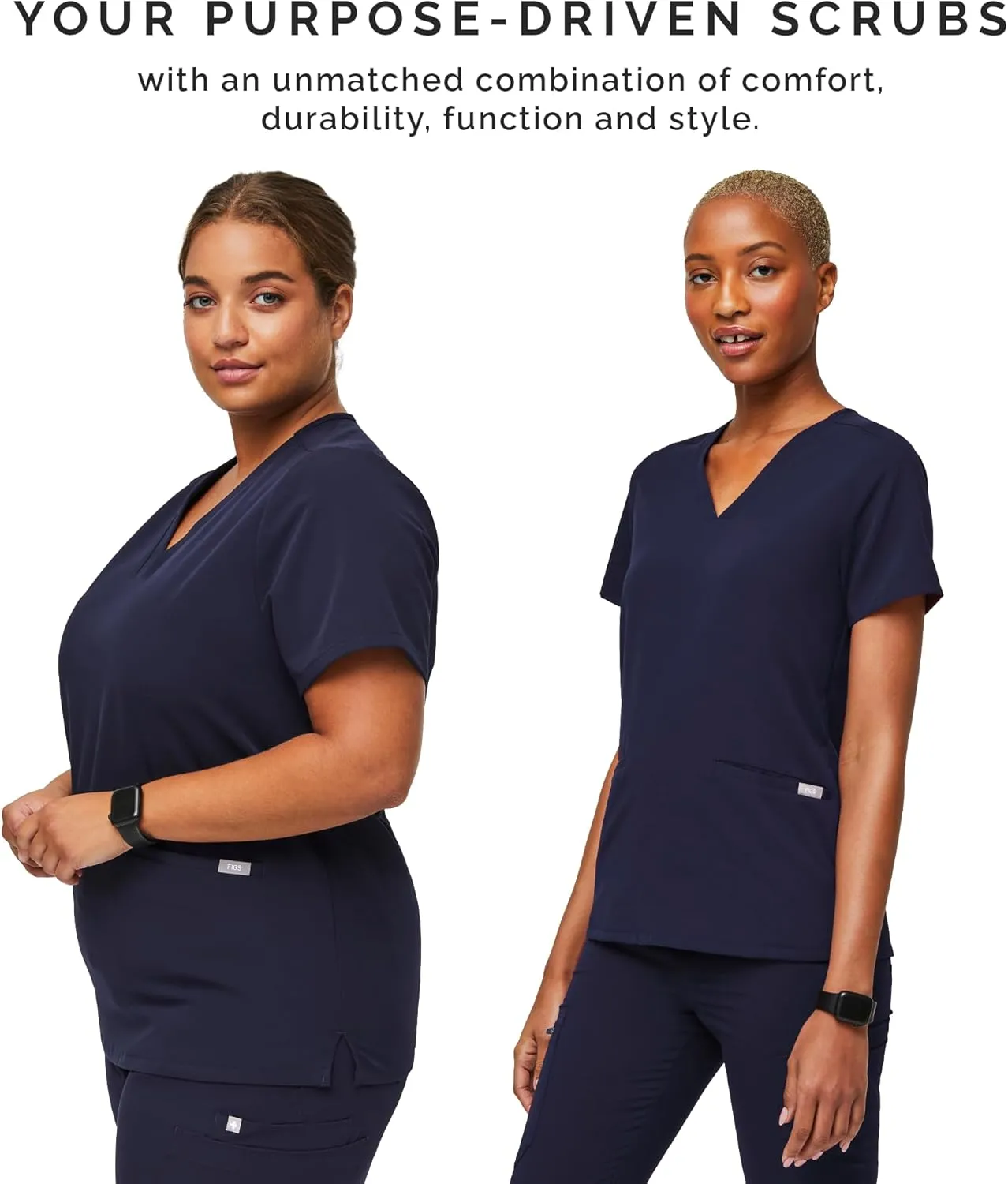 FIGS Casma Scrub Top for Women  Classic Fit, 3 Pockets, Four-Way Stretch, Anti-Wrinkle