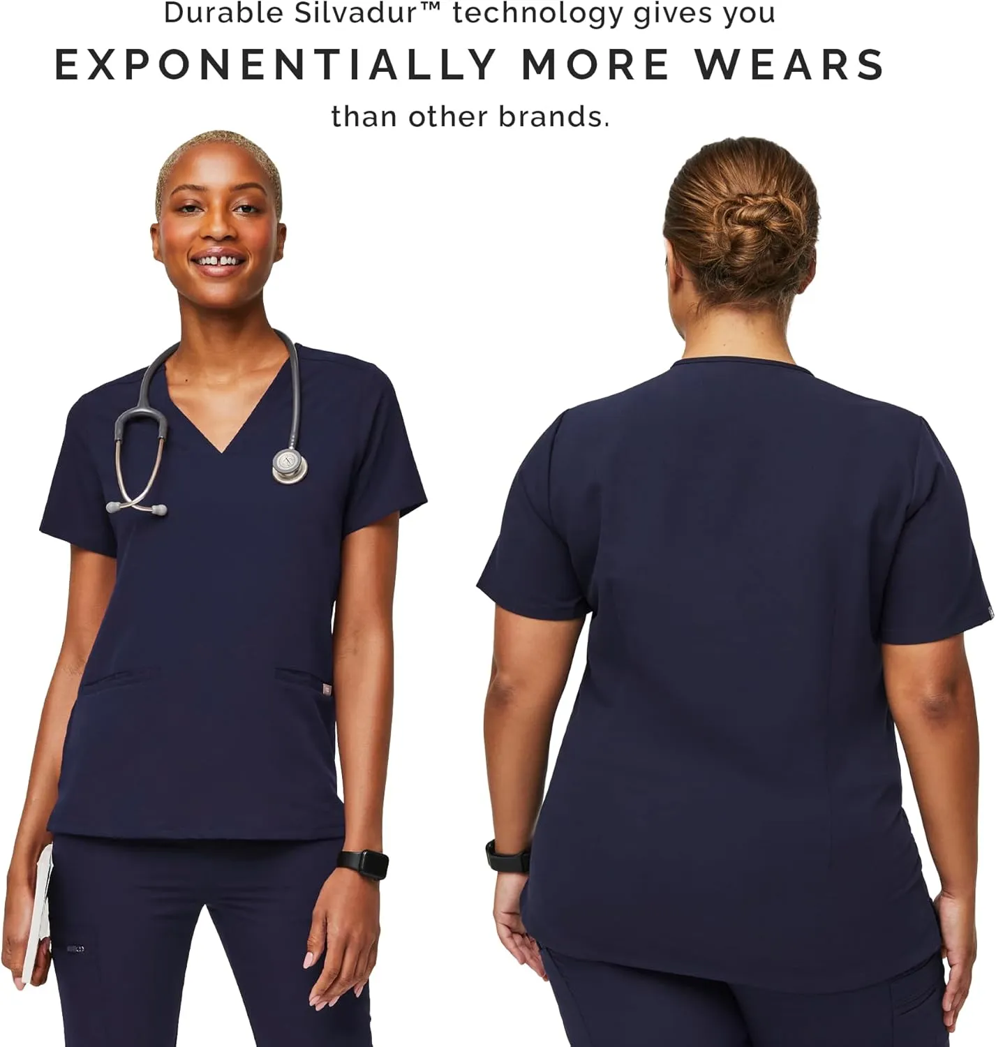 FIGS Casma Scrub Top for Women  Classic Fit, 3 Pockets, Four-Way Stretch, Anti-Wrinkle