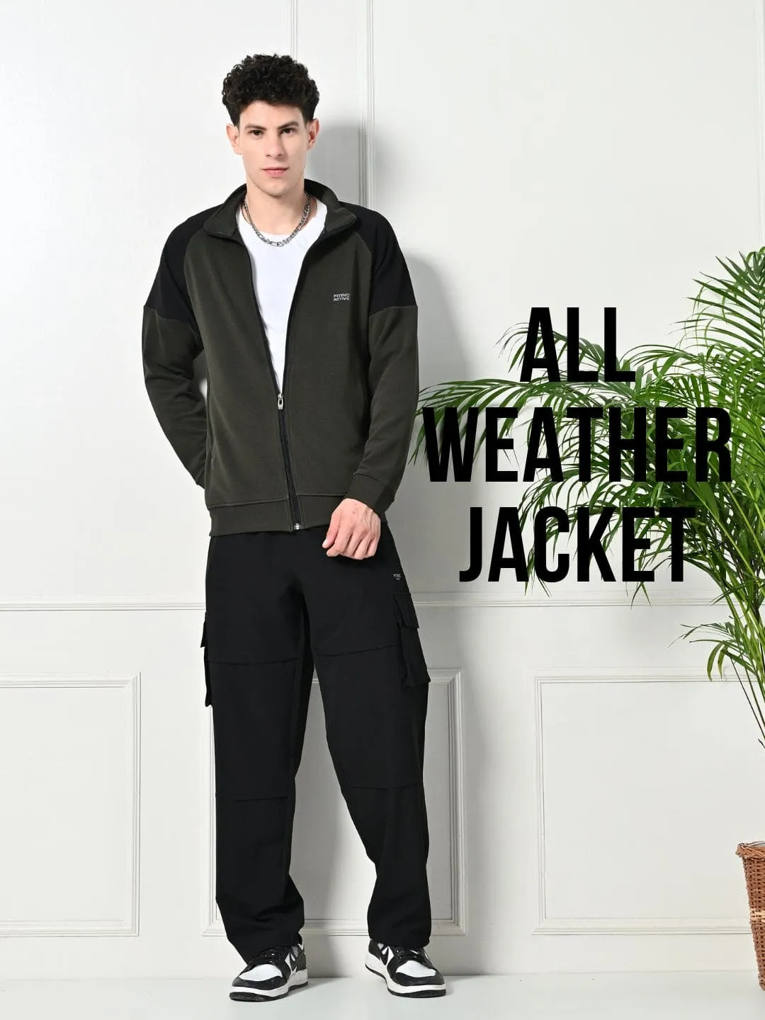 FITINC All-Weather Sports & Casual Jacket for Men - Green