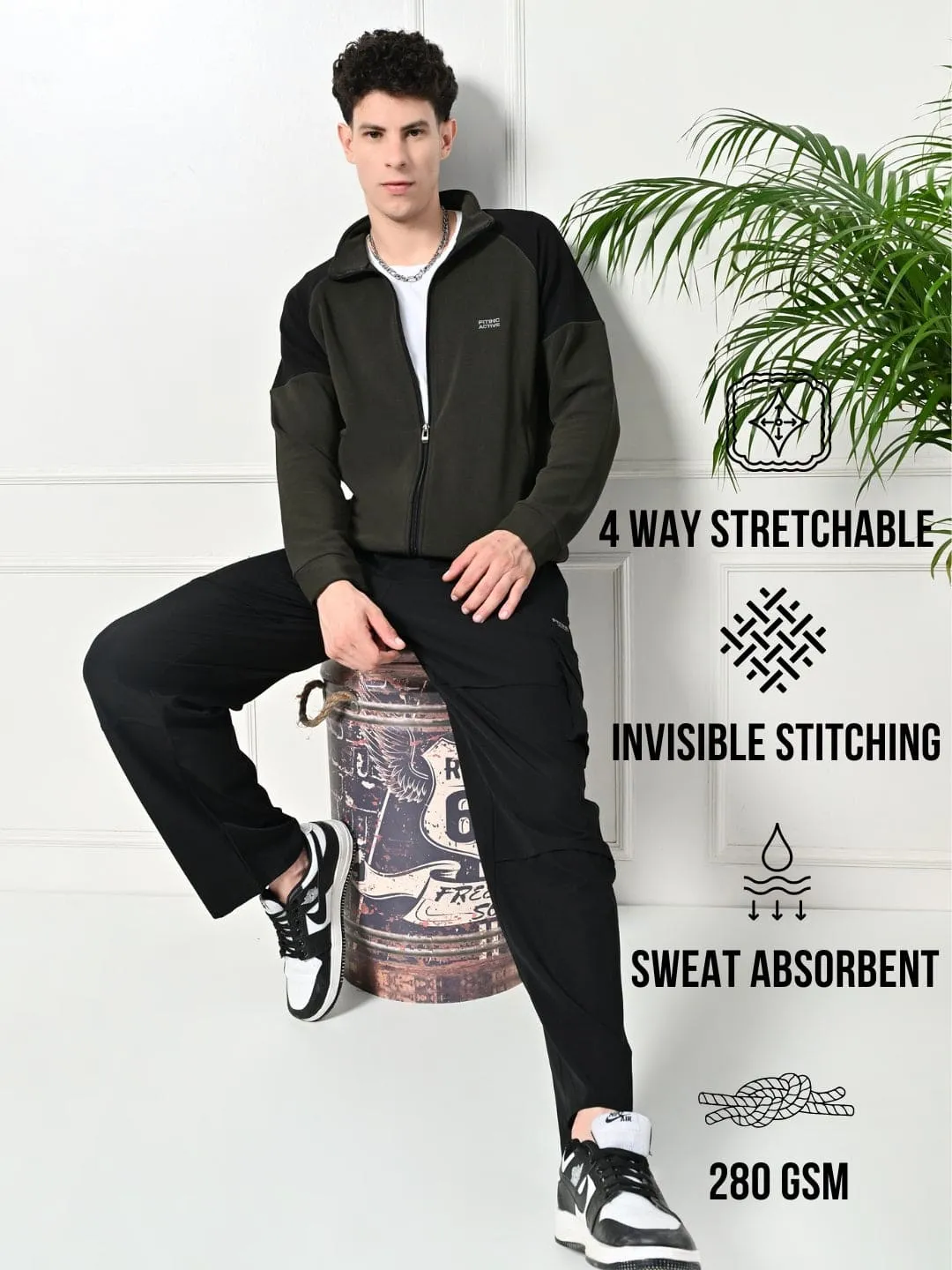 FITINC All-Weather Sports & Casual Jacket for Men - Green