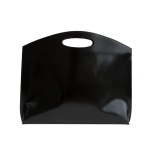 Flat minimal leather bag