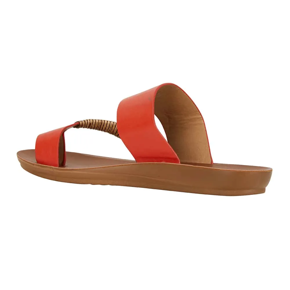 Gidget Sandal in Tangerine Smooth