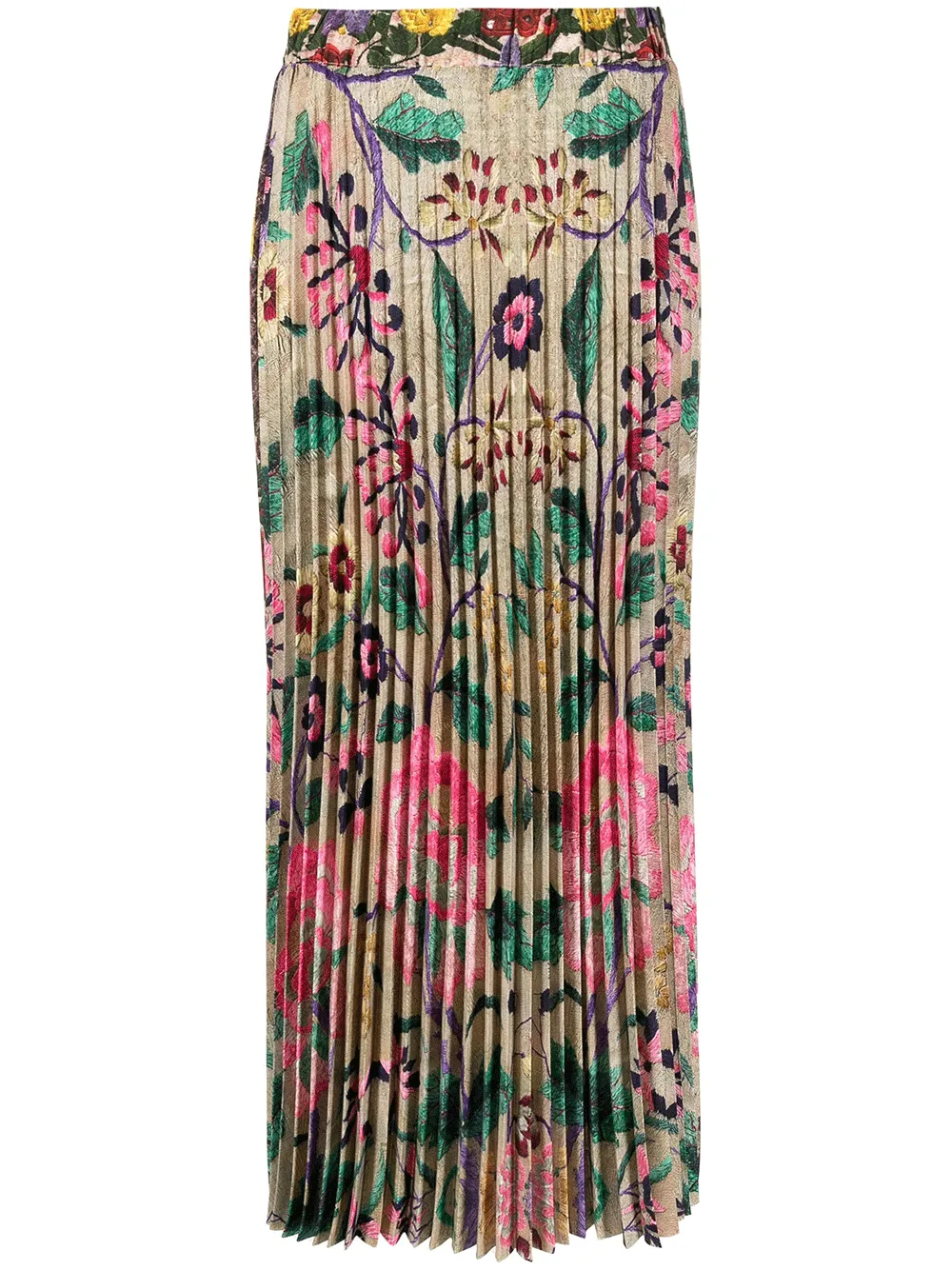 Gonna Plisse Godet Skirt