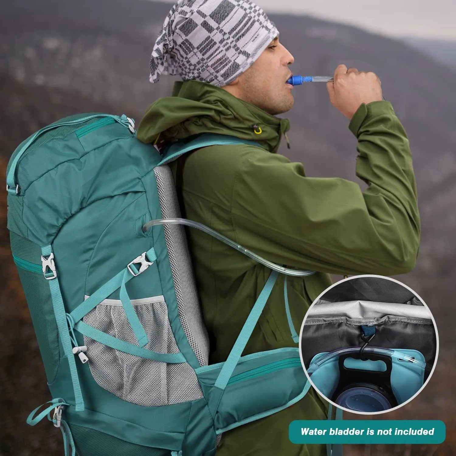 HOMIEE 50L Hiking Backpack Travel Bag