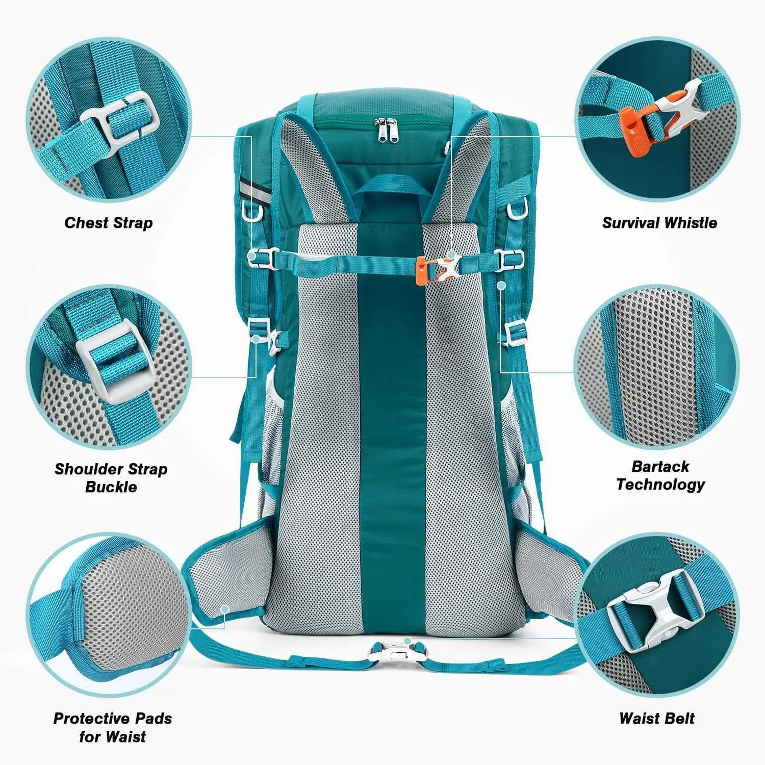 HOMIEE 50L Hiking Backpack Travel Bag