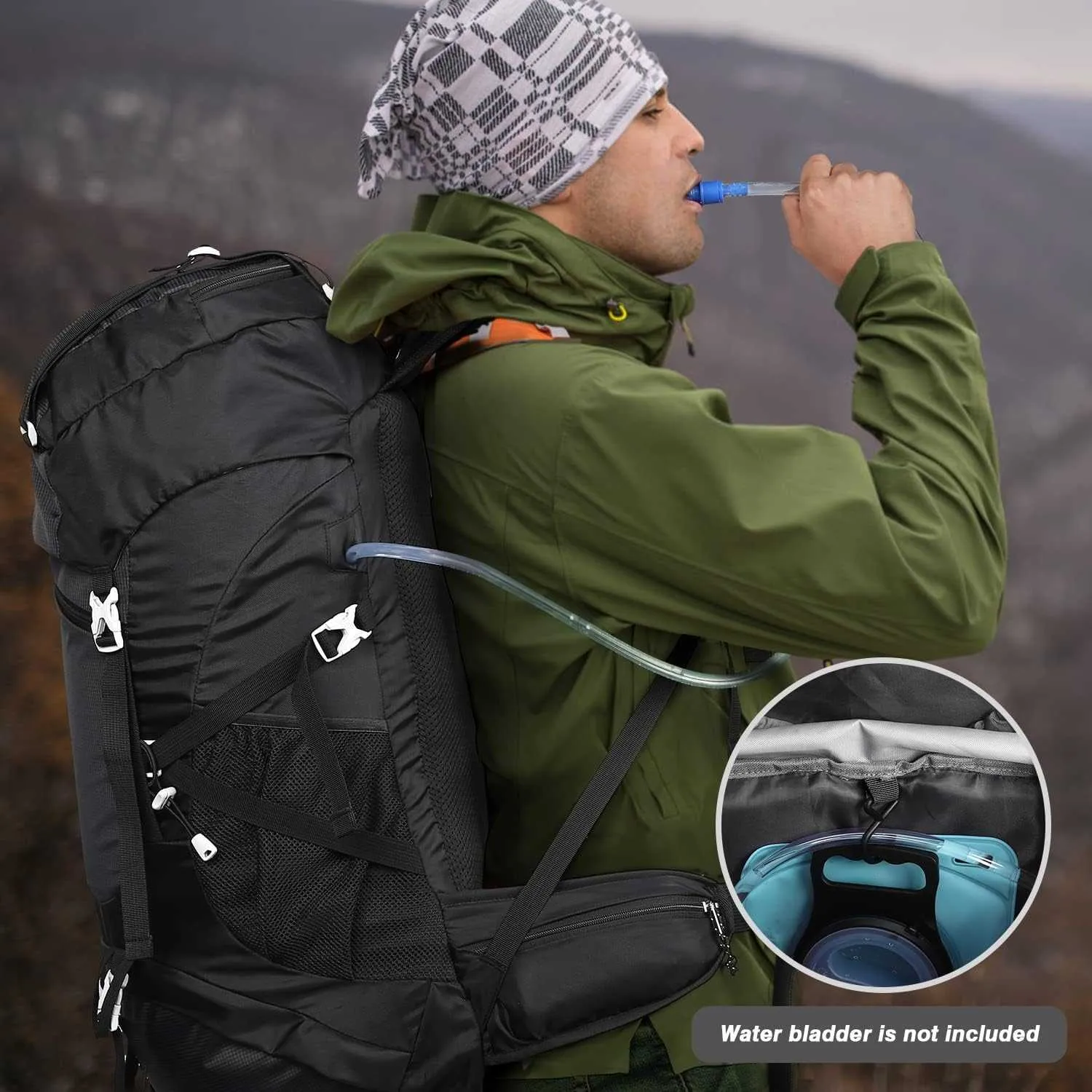 HOMIEE 50L Hiking Backpack Travel Bag