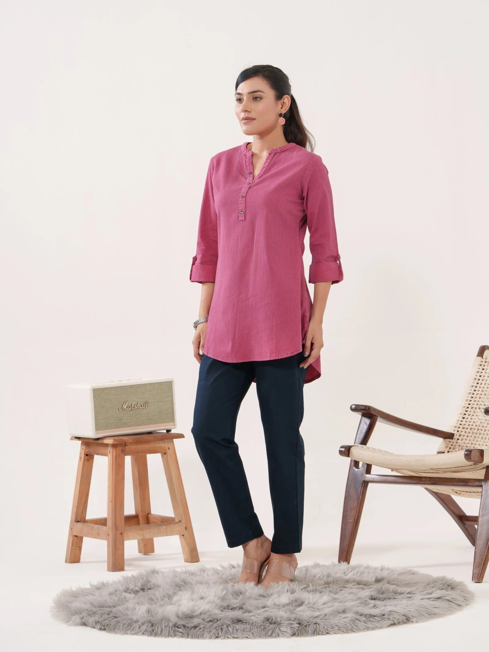Indigo Cord Over Dyed Top