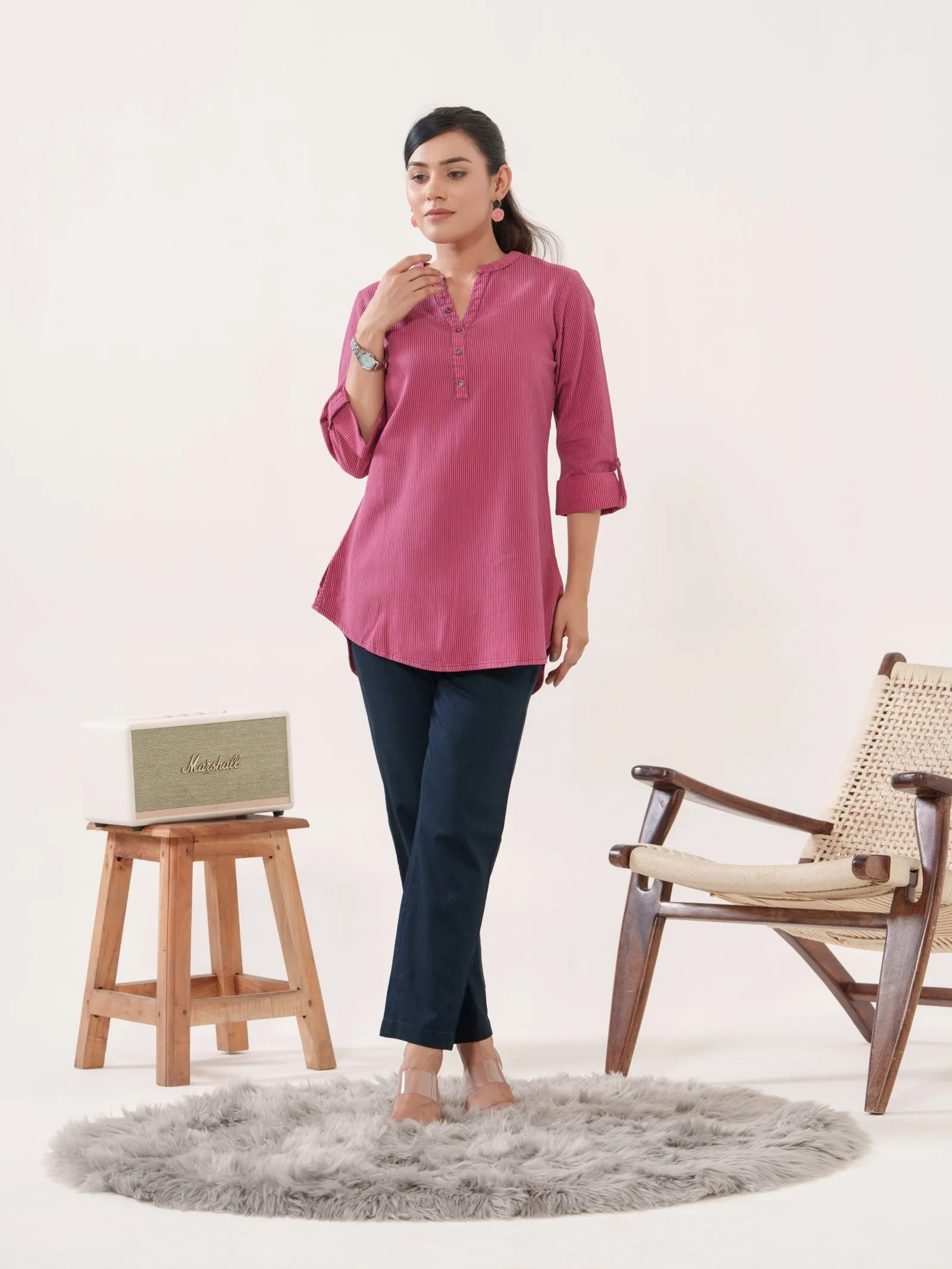 Indigo Cord Over Dyed Top