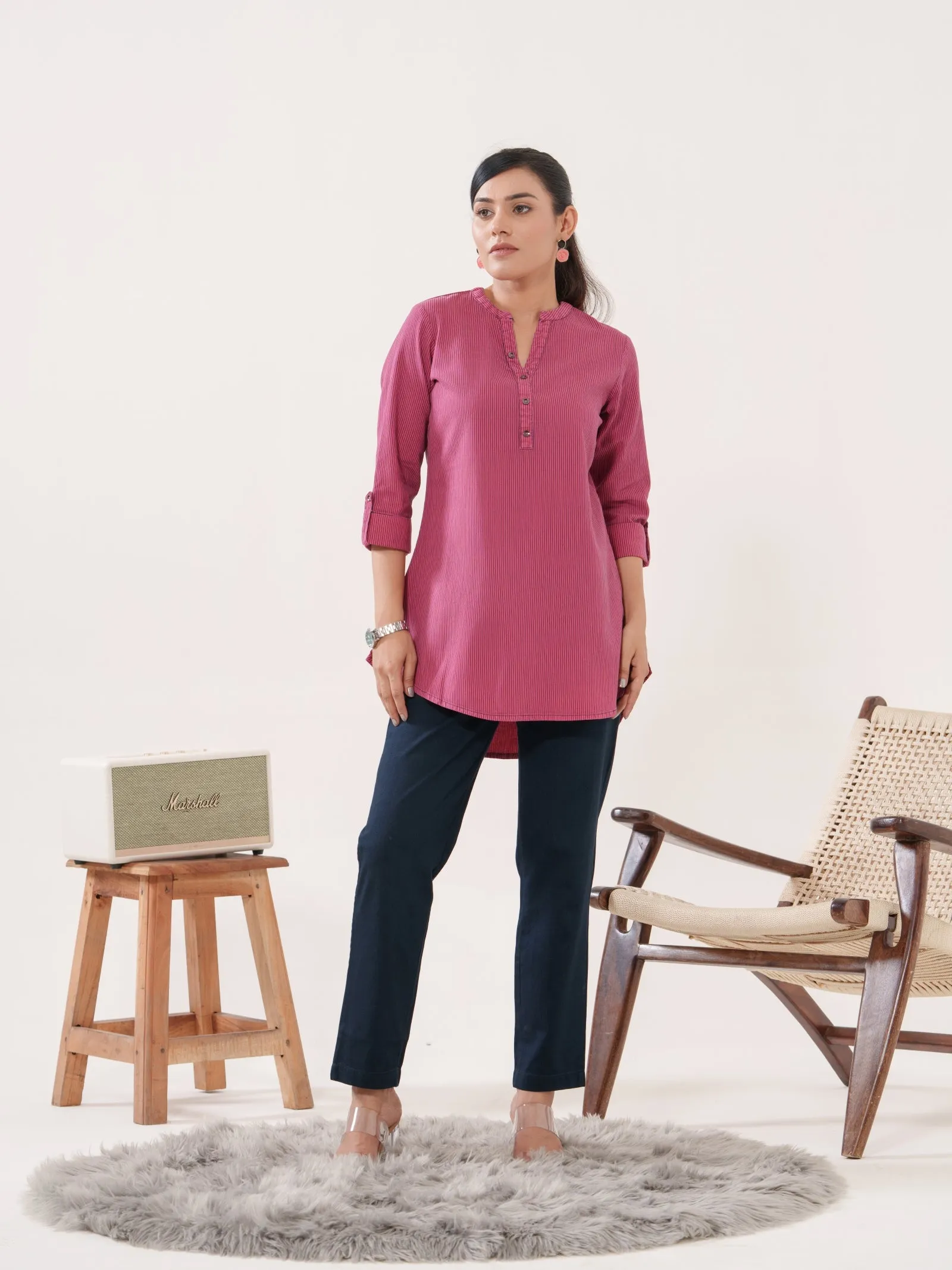 Indigo Cord Over Dyed Top