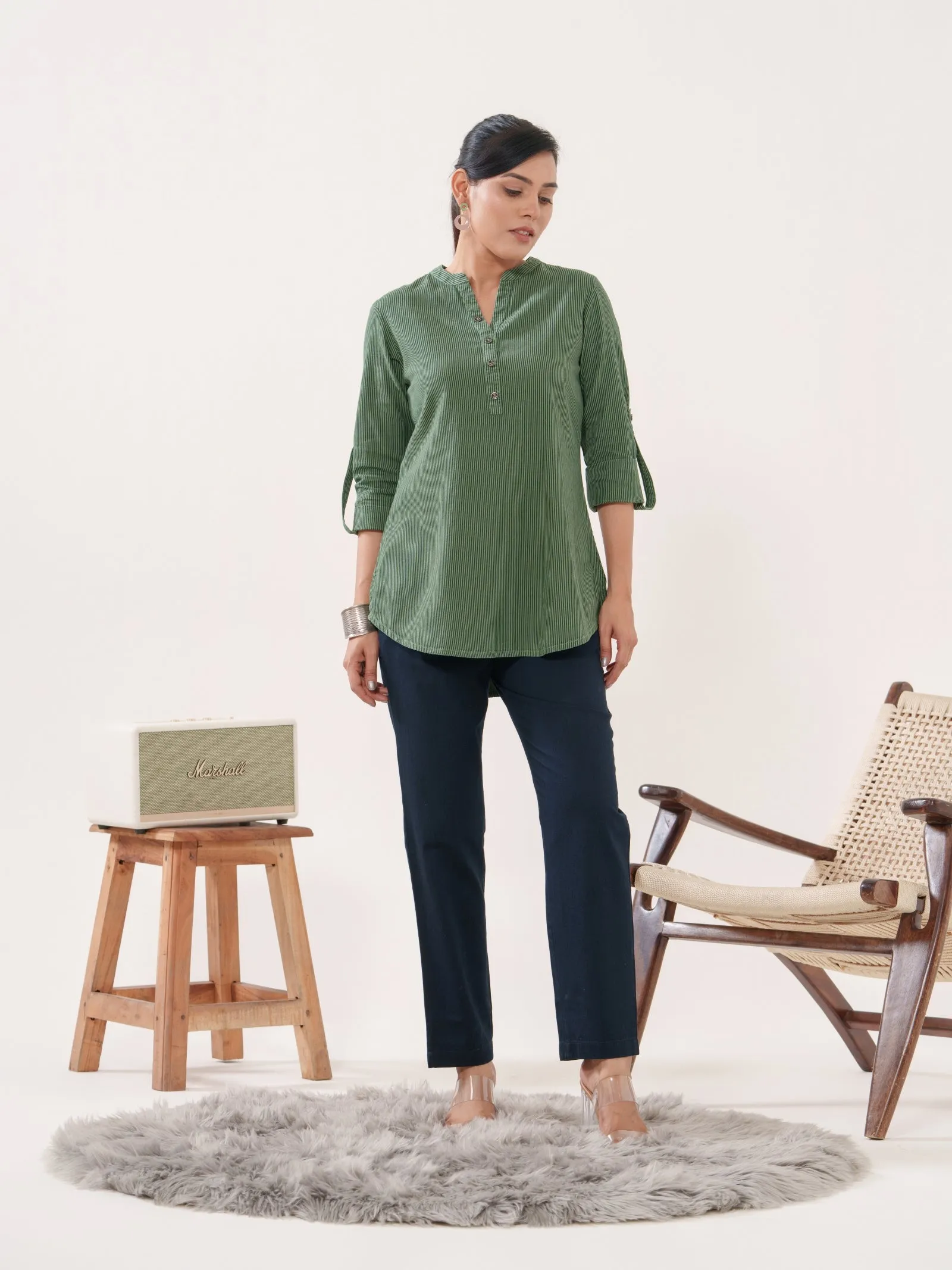 Indigo Cord Over Dyed Top