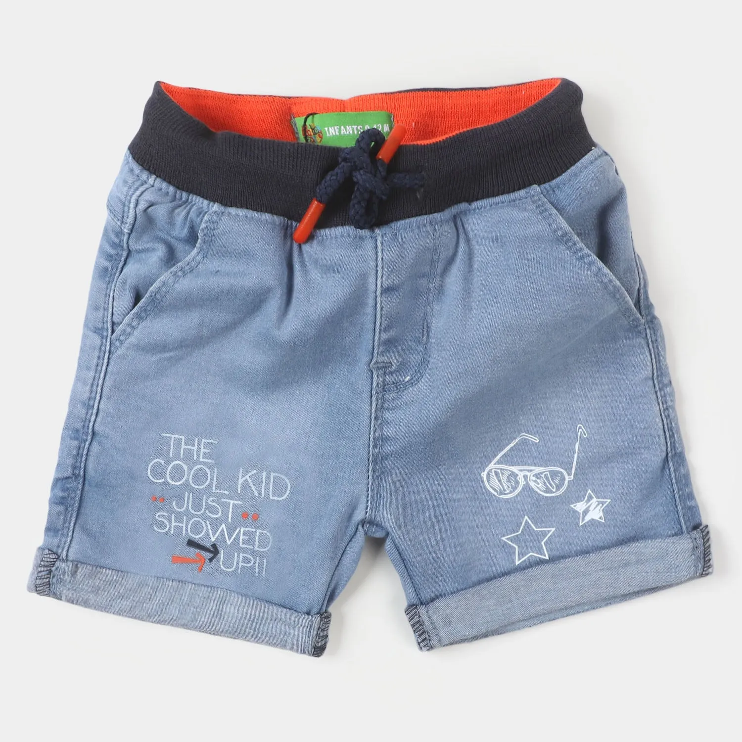 Infant Boys Denim Short Cool kid - Ice Blue