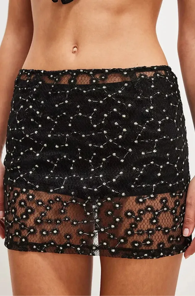 Isabel Vintage Embroidery Mini Skirt By Only Hearts Lingerie - S-L
