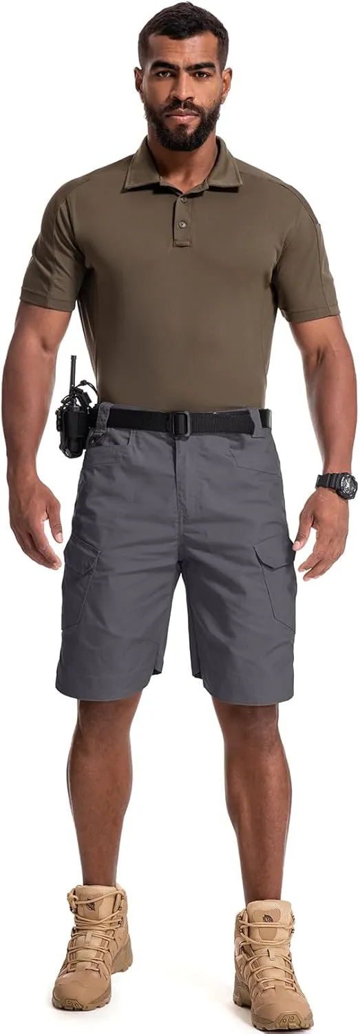 Jessie Kidden Mens Tactical Stretch Outdoor Cargo Shorts Wear Resistant Rip Stop Work Hiking Fishing Shorts