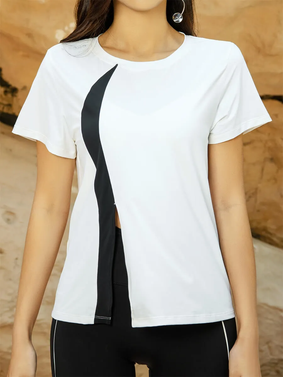 Lace-Up Waist Cinch T-Shirt