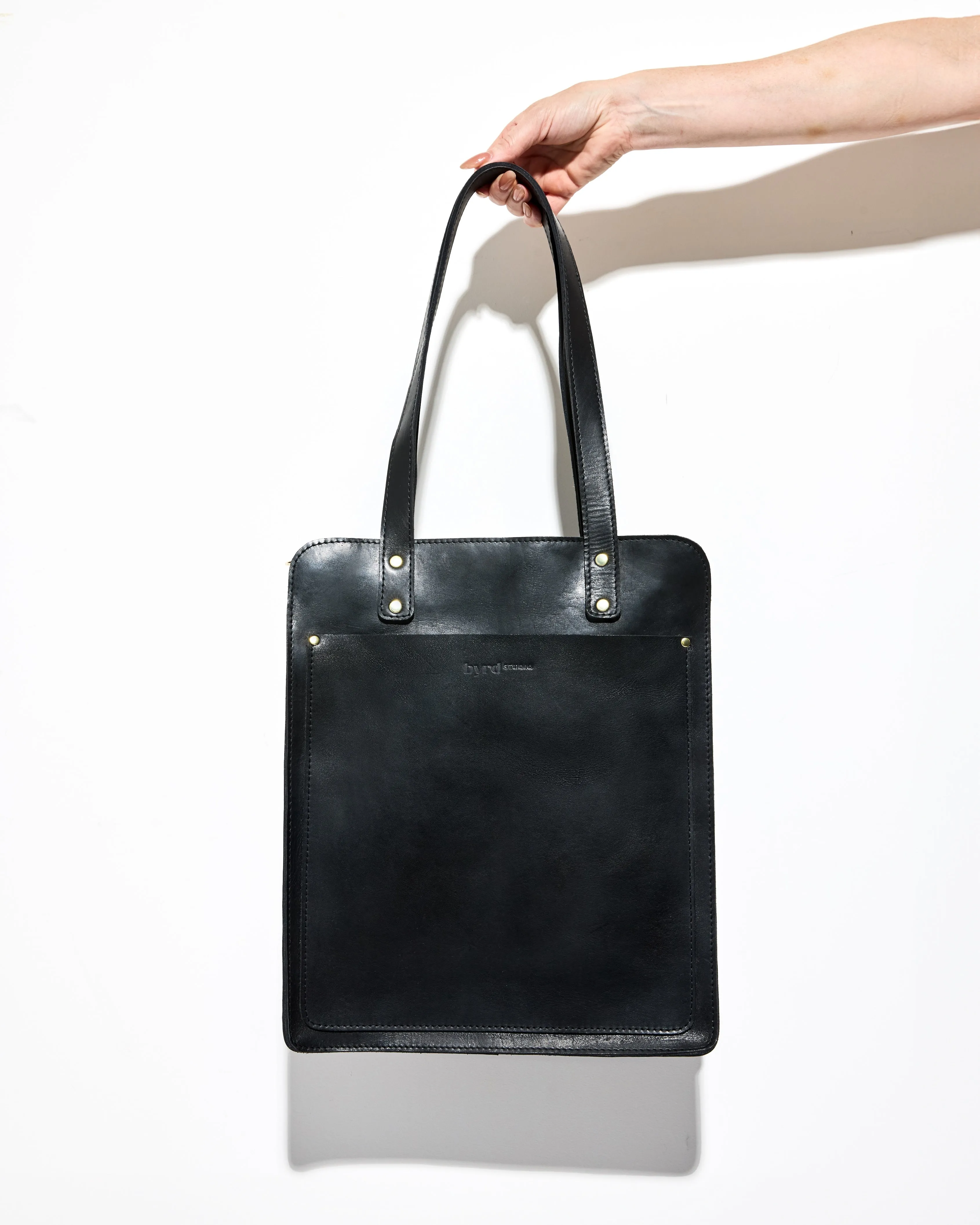 LET ME WORK IT Tote Bag by Byrd Studio - Licorice Black Leather