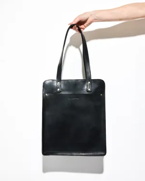 LET ME WORK IT Tote Bag by Byrd Studio - Licorice Black Leather