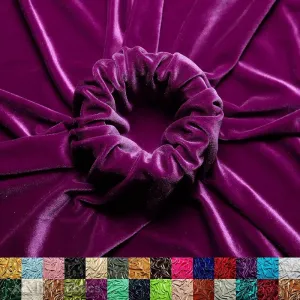Magenta Stretch Velvet Fabric Soft and Smooth