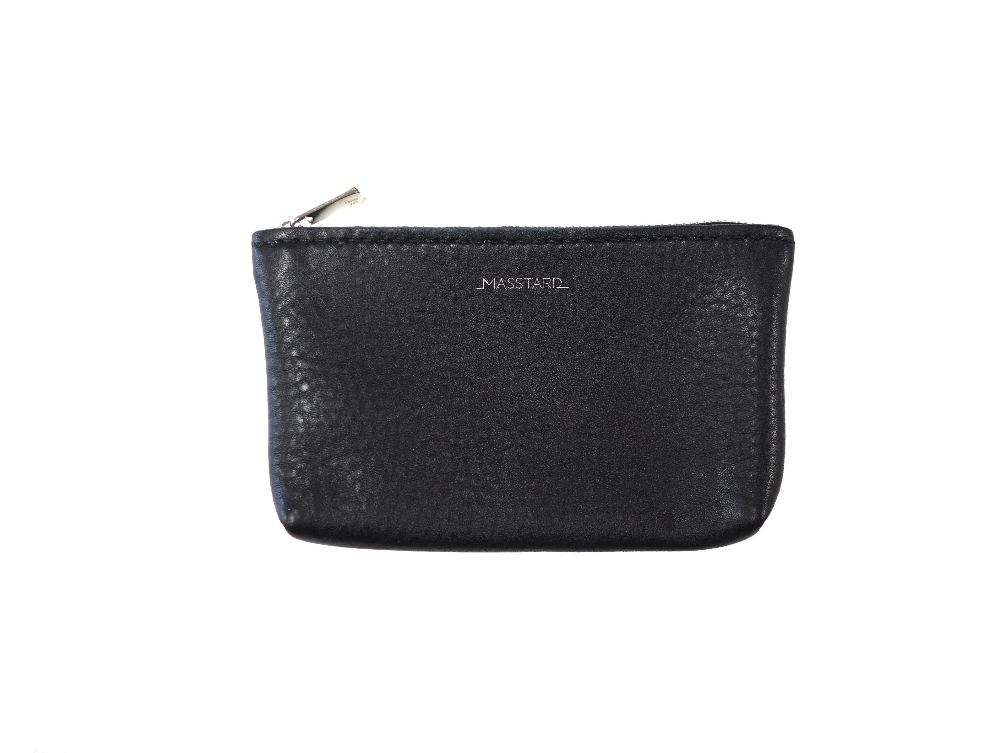 MASSTARD -MINIMAL LEATHER POUCH (Small)- BLACK