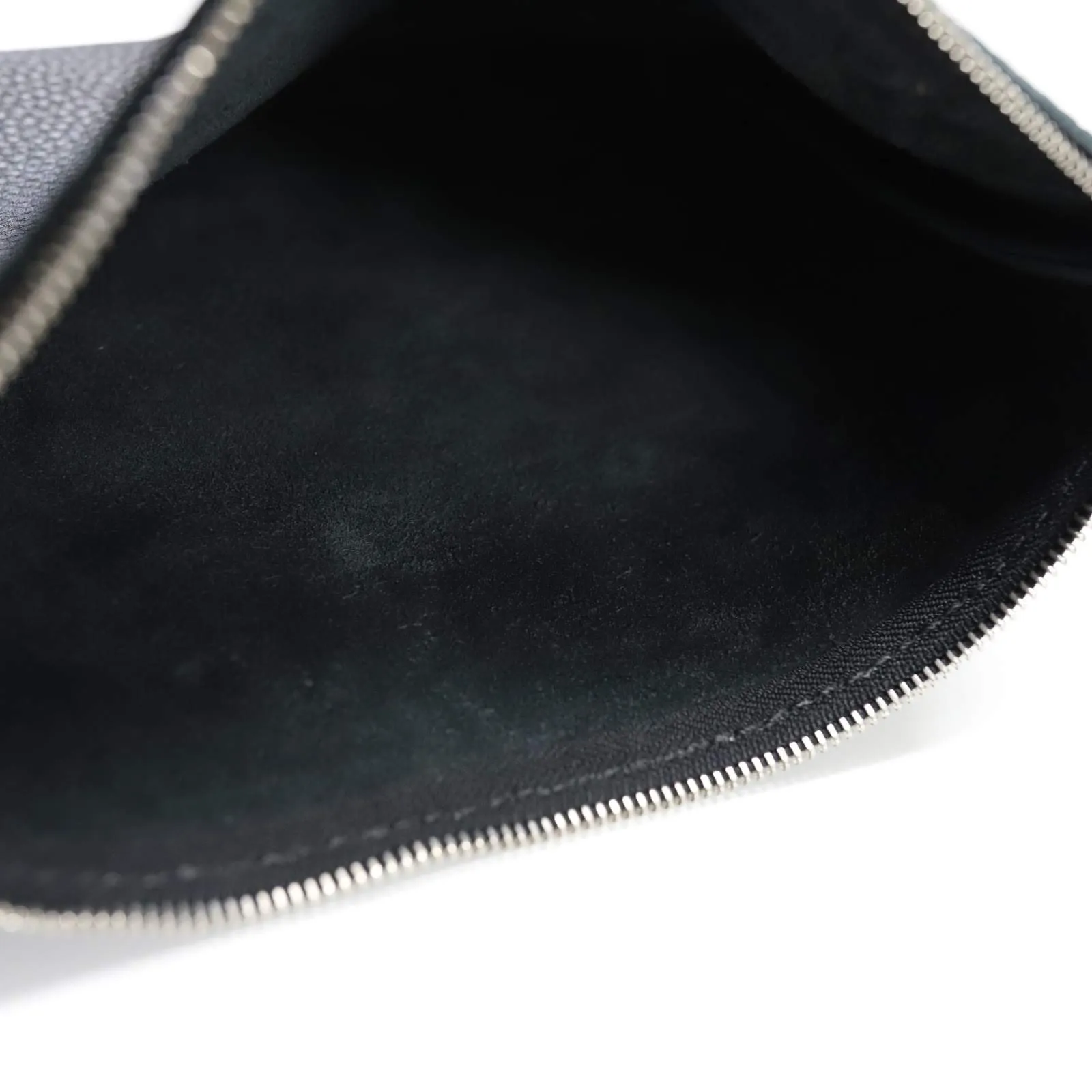 MASSTARD -MINIMAL LEATHER POUCH (Small)- BLACK