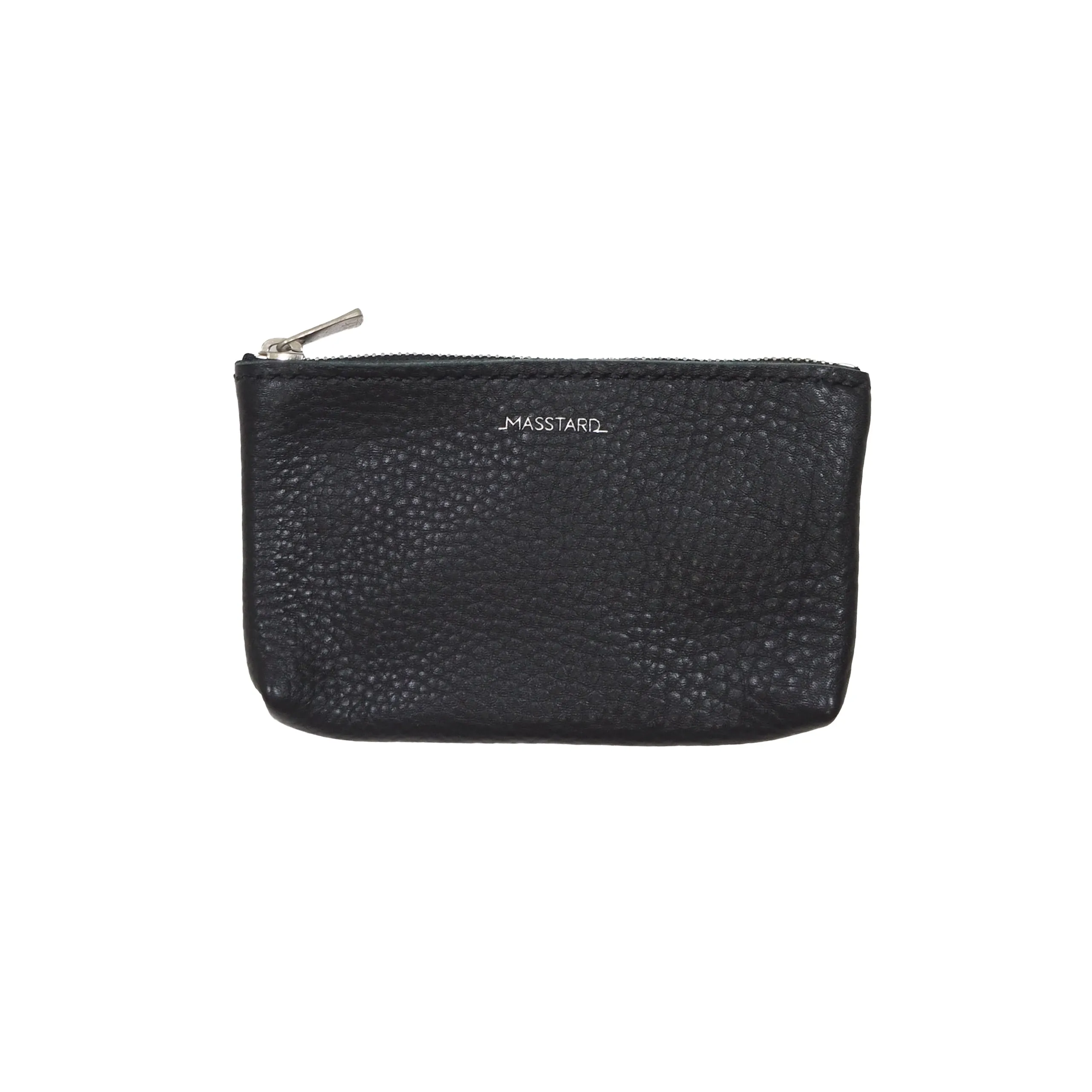 MASSTARD -MINIMAL LEATHER POUCH (Small)- BLACK