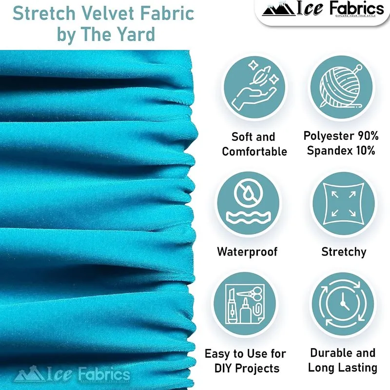 Mint Stretch Velvet Fabric Soft and Smooth