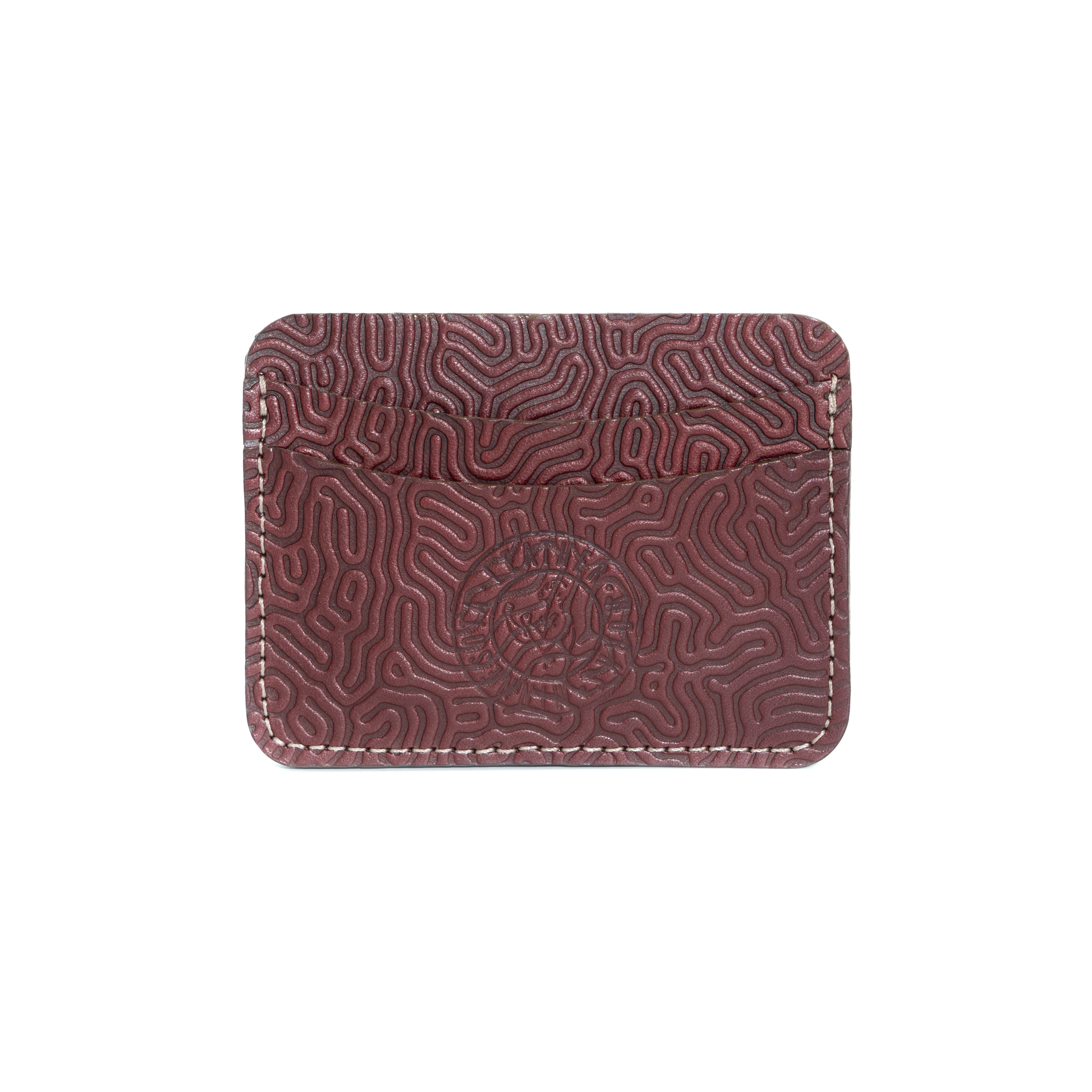 No. 5 Wallet - "Coral" Oxblood