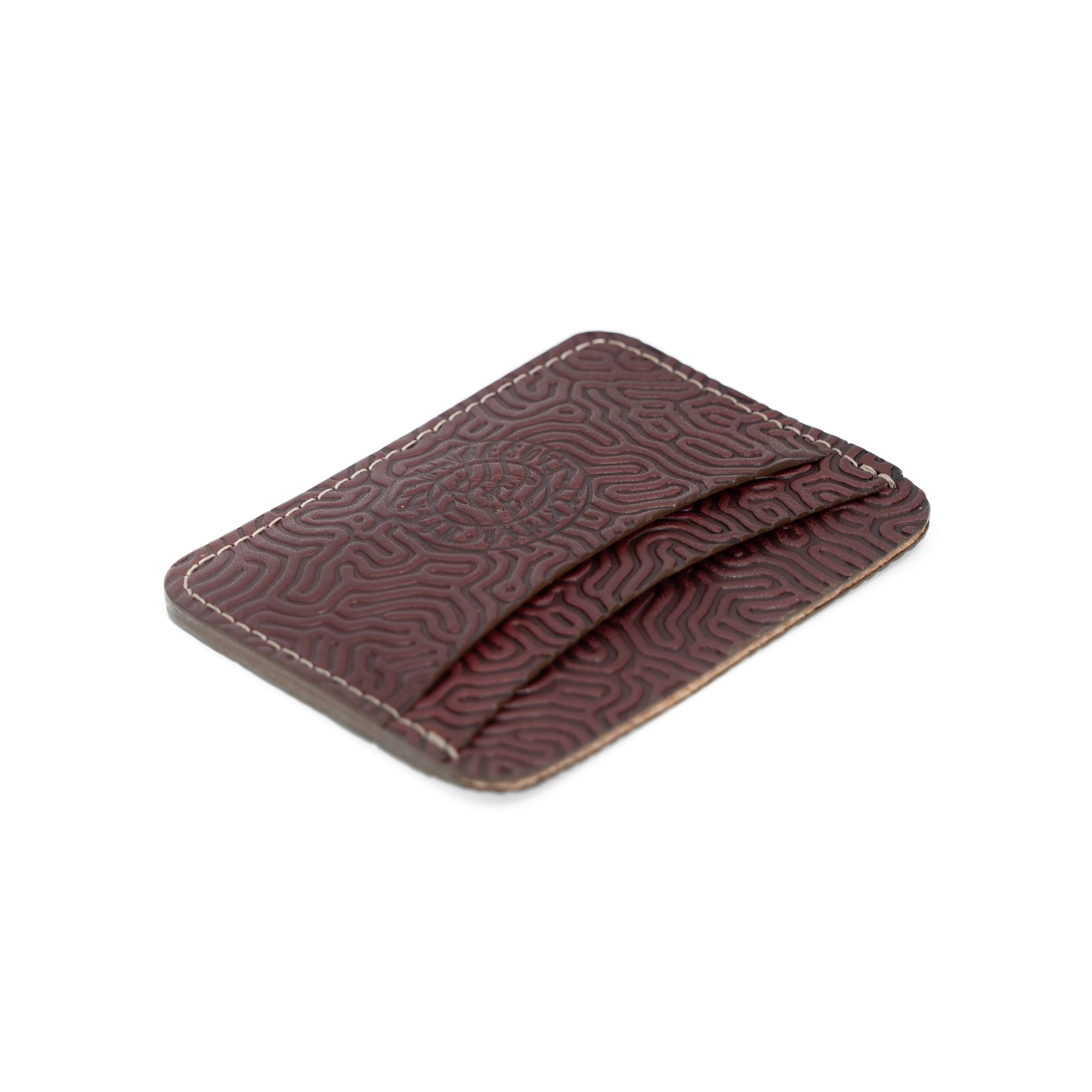 No. 5 Wallet - "Coral" Oxblood