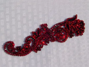 NUG T09425 Light Siam Stoned Black Venice Lace Appliqué