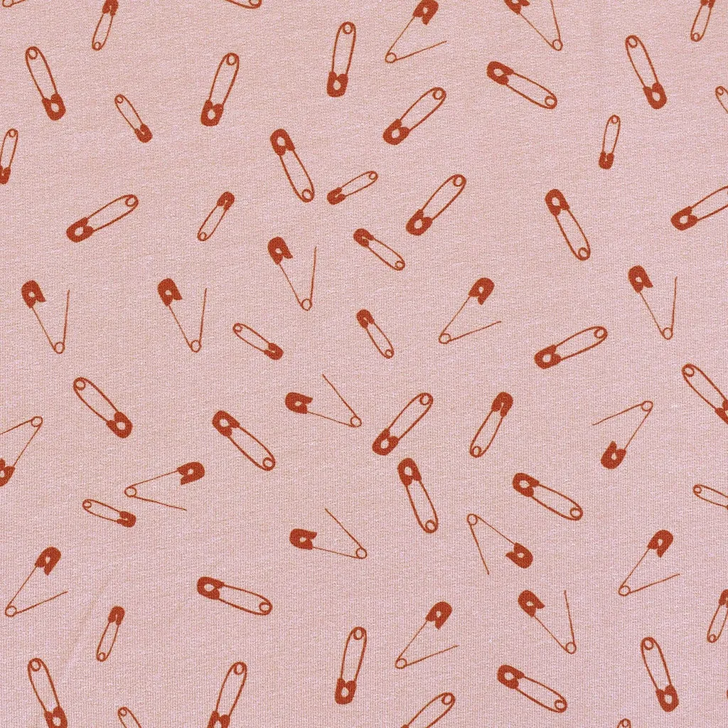 Scattered Safety Pin Sweatshirt Fleece Blush/Rose SY