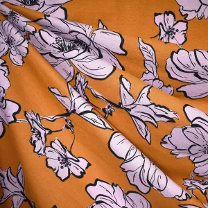 See You at Six Rosehip Floral French Terry Pumpkin