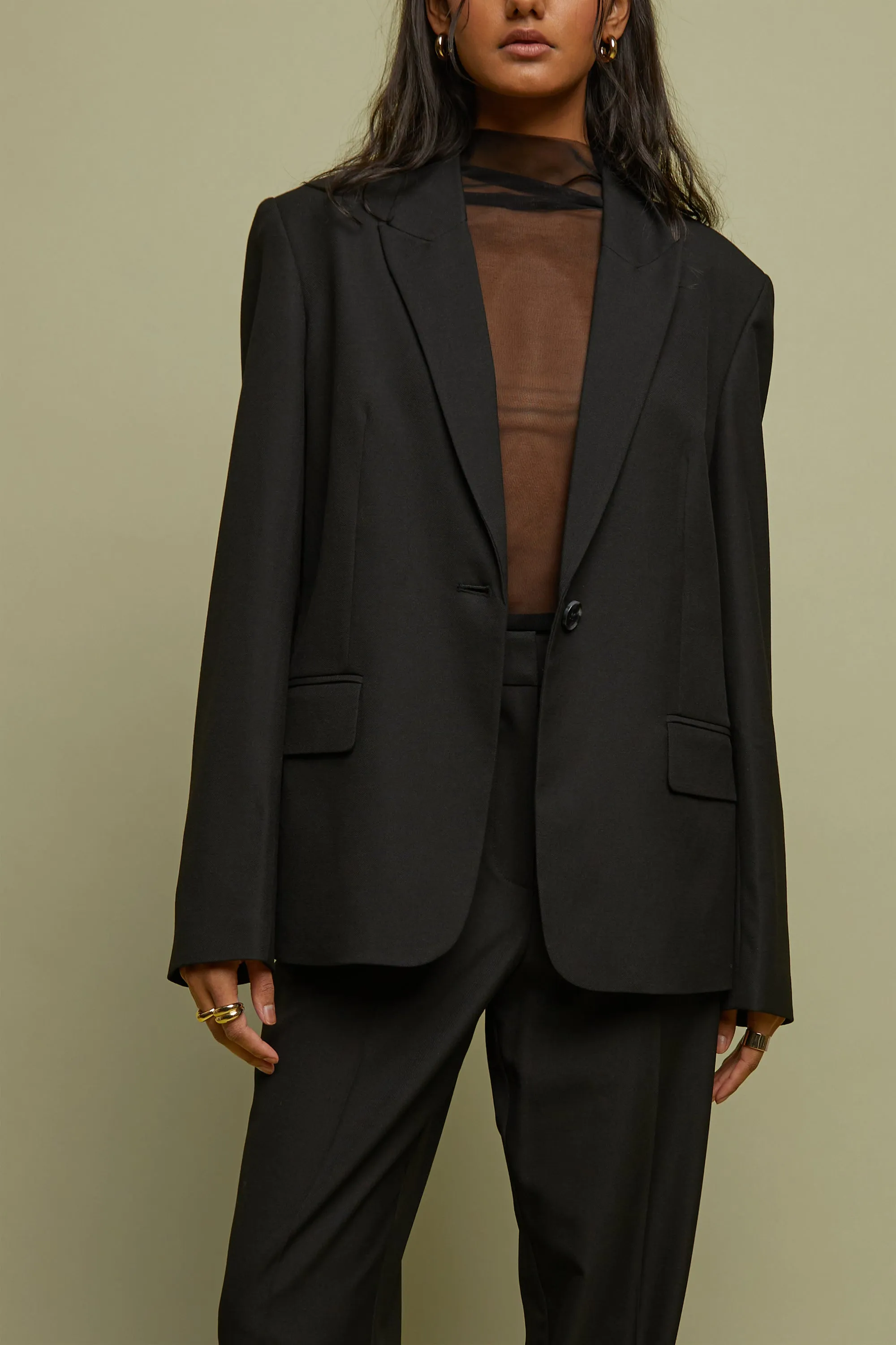 SHEER MOCKNECK TOP