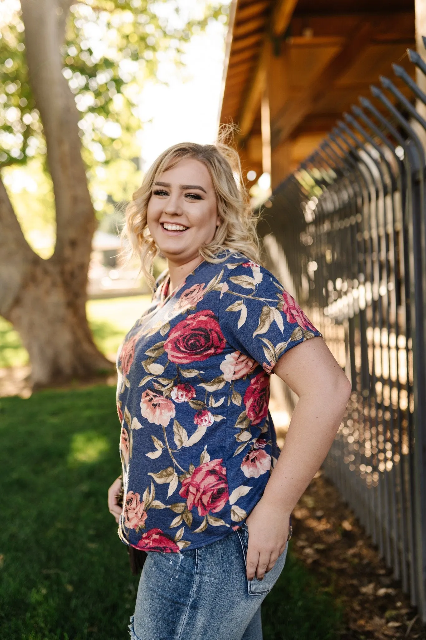 Simply Floral In Navy
